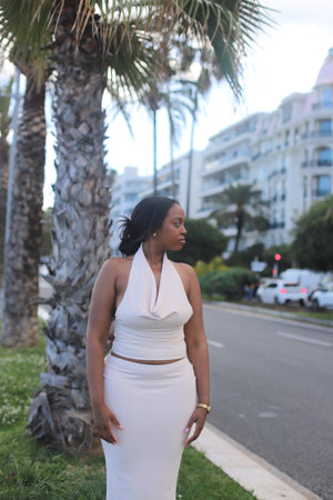 White Halter Top - Sublime, Beloved, Serene - ‘Clara’