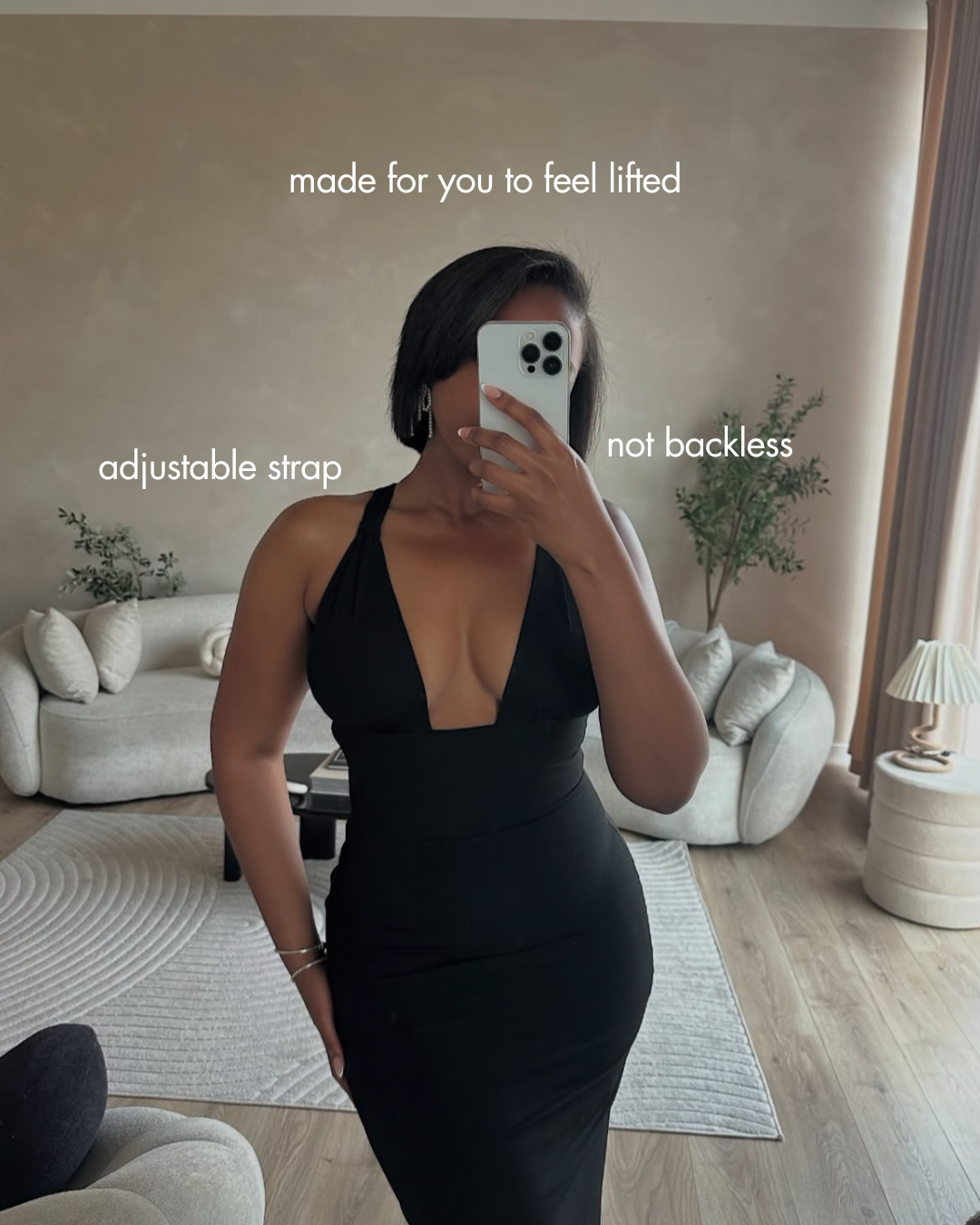 LIMITED EDITION: Adjustable Shell Cup Maxi Dress - 'Adriana' | Black