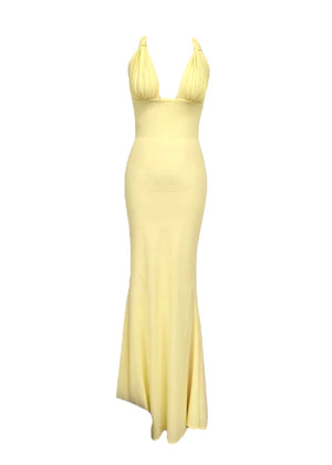 Shell Cup Maxi Dress - 'Andy' | Butter Yellow (Pre-Order)