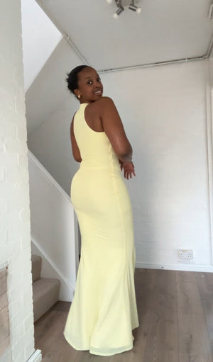 Shell Cup Maxi Dress - 'Andy' | Butter Yellow (Pre-Order)