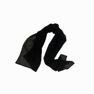 Elevate Your Look - Black Chiffon Scarf