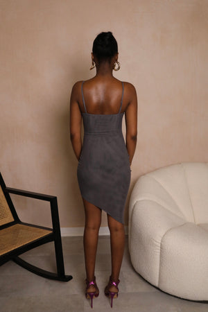 MESH STAPLE GREY DRESS - 'EVE'